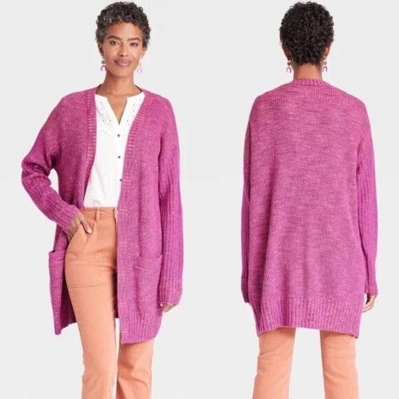 Knox Rose Knit Cardigan Open Front Sweater - Picture 2 of 16